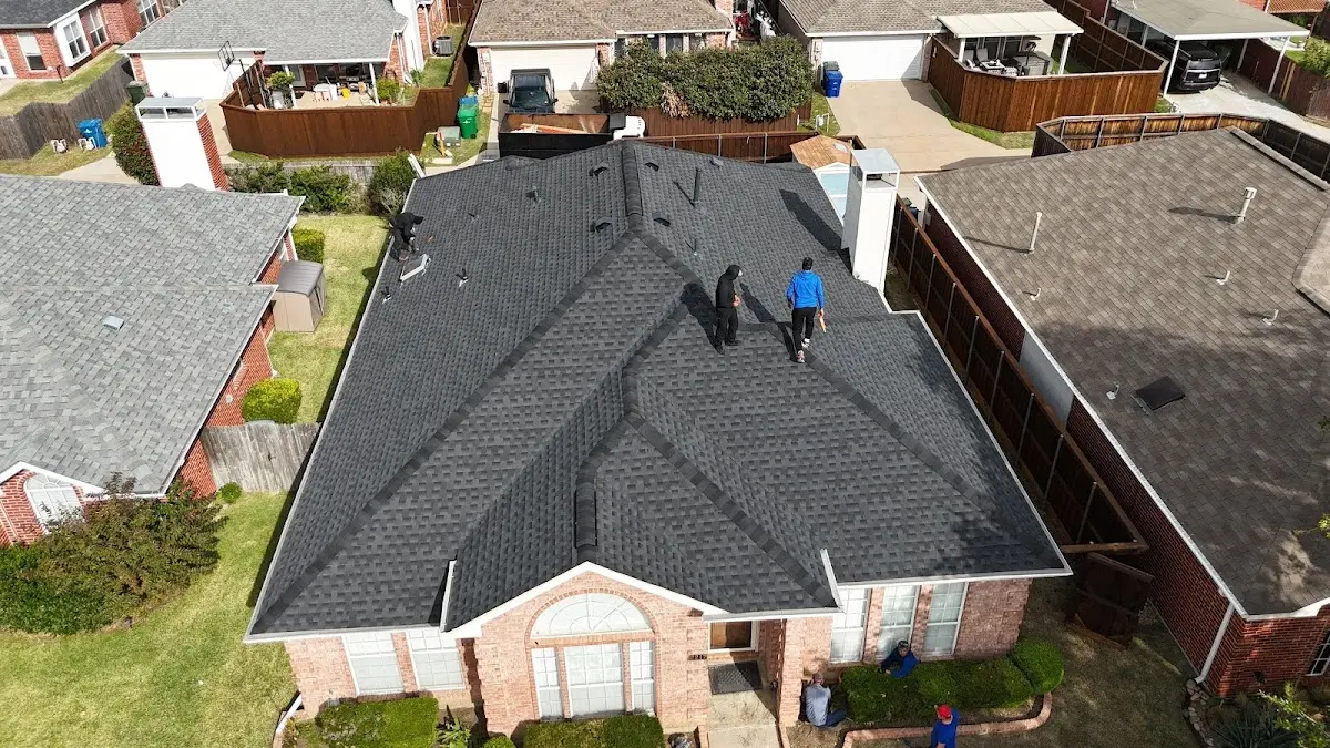 Slate & Tile Roof Repair work in progress on a Laurinburg property